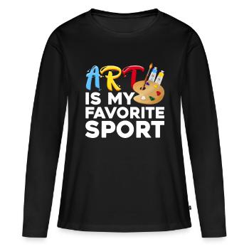 Cool Art For Men Women Artist Painter Art Teacher - Women's Premium Organic Long Sleeve Shirt - black - Front - Julia (174cm)