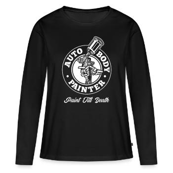 Auto Karosserielackierer Farbe bis zum Tod Auto Auto - Frauen Premium Bio Langarmshirt - Schwarz - Vorne - Julia (174cm)