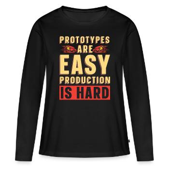 Artificial Intelligence Prototypes Are Easy Robots - Frauen Premium Bio Langarmshirt - Schwarz - Vorne - Julia (174cm)