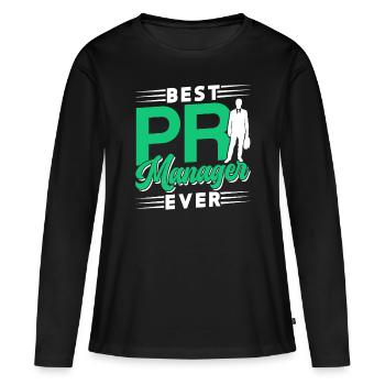 Bester Pr Manager Überhaupt Beruf Public Relations - Frauen Premium Bio Langarmshirt - Schwarz - Vorne - Julia (174cm)