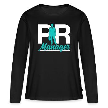 Pr Manager Job Relations Professionnelles - T-shirt manches longues Premium bio Femme - noir - Devant - Julia (174cm)