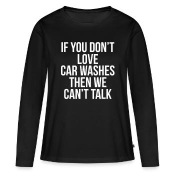 Drôle de cadeau de lavage de voiture pour les garçons filles Kidscarwash mana - T-shirt manches longues Premium bio Femme - noir - Devant - Julia (174cm)