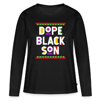Black Son African American Black History Monthson - Frauen Premium Bio Langarmshirt - Schwarz - Vorne - Julia (174cm)