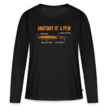 Armurier Anatomie D’un banc Champ de tir Armuriers - T-shirt manches longues Premium bio Femme - noir - Devant - Julia (174cm)