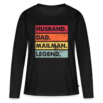 Mari Papa Mailman Légende Drôle Postal Workerdadg - T-shirt manches longues Premium bio Femme - noir - Devant - Julia (174cm)