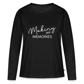 Making Memories 2023 Famille Ami Vacances Reunio - T-shirt manches longues Premium bio Femme - noir - Devant - Julia (174cm)