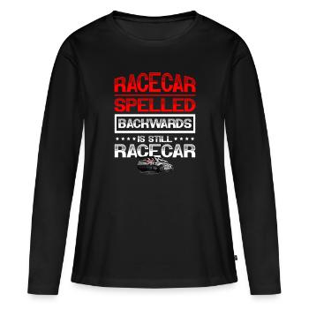 Racing car written backwards is still - Women's Premium Organic Long Sleeve Shirt - black - Front - Julia (174cm)