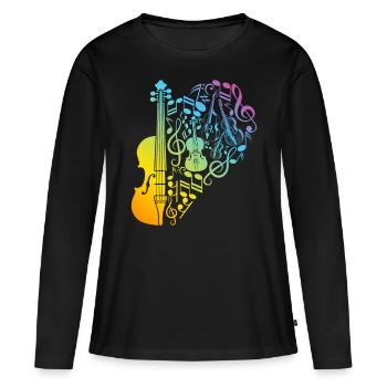 Double Bass Player Double Bassist - Double Bass In - Women's Premium Organic Long Sleeve Shirt - black - Front - Julia (174cm)