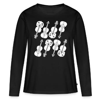 Double Bass Player Double Bassist - Double Bass - Women's Premium Organic Long Sleeve Shirt - black - Front - Julia (174cm)