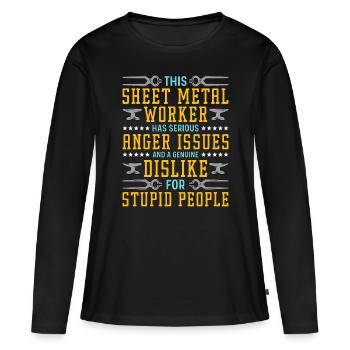 Sheet Metal Worker This Sheet Metal Fabricator - Women's Premium Organic Long Sleeve Shirt - black - Front - Julia (174cm)
