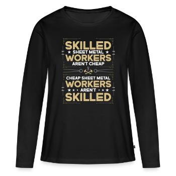 Sheet Metal Worker Skilled Sheet Metal Fabricators - Women's Premium Organic Long Sleeve Shirt - black - Front - Julia (174cm)