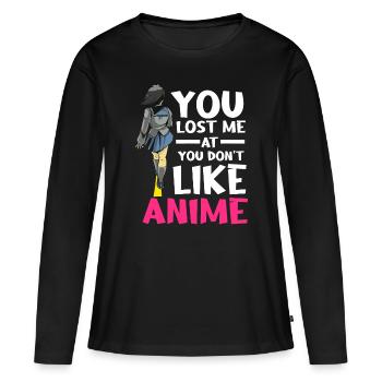 You Lost Me Anime, Manga Cosplay Otaku Gift Anime - Women's Premium Organic Long Sleeve Shirt - black - Front - Julia (174cm)