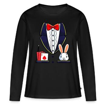 Magician Costume Halloween Magic Show Men Women Ki - Women's Premium Organic Long Sleeve Shirt - black - Front - Julia (174cm)