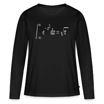 Gaussian integral Mathematical mathematical - Women's Premium Organic Long Sleeve Shirt - black - Front - Julia (174cm)