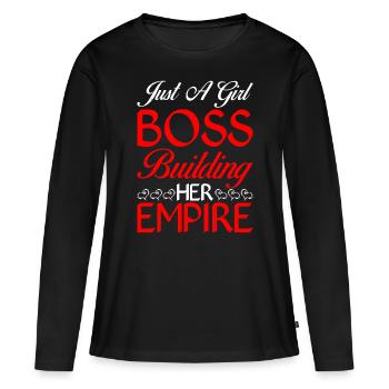 Just A Girl Boss Building Her Empire 5 - Women's Premium Organic Long Sleeve Shirt - black - Front - Julia (174cm)