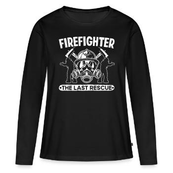 Feuerwehrmann Firefighter Last Rescue Feuerwehr - Women's Premium Organic Long Sleeve Shirt - black - Front - Julia (174cm)