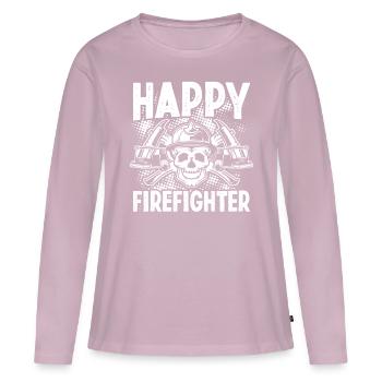 Firefighter Happy Firefighter Fire Brigade - Women's Premium Organic Long Sleeve Shirt - dusky pink - Front - Julia (174cm)