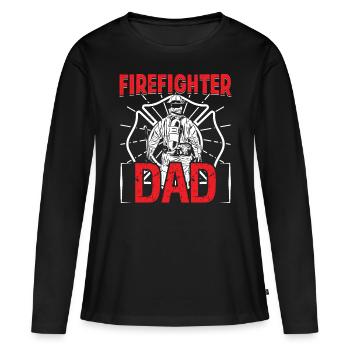 Firefighter Dad Fire Brigade - Women's Premium Organic Long Sleeve Shirt - black - Front - Julia (174cm)