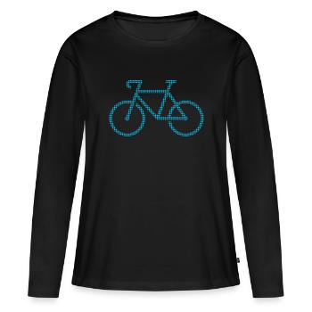 Bicyclette - T-shirt manches longues Premium bio Femme - noir - Devant - Julia (174cm)