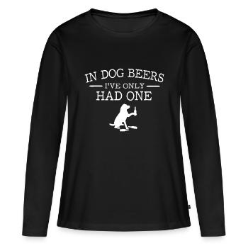 Dans les bières pour chiens, je n’ai eu qu’une seule attitude d’alcool - T-shirt manches longues Premium bio Femme - noir - Devant - Julia (174cm)