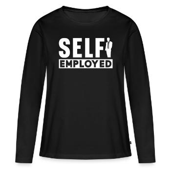 Self-employed freelancer Freelancer - Women's Premium Organic Long Sleeve Shirt - black - Front - Julia (174cm)