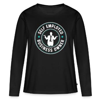 Self-employed business owner Self-employed - Women's Premium Organic Long Sleeve Shirt - black - Front - Julia (174cm)