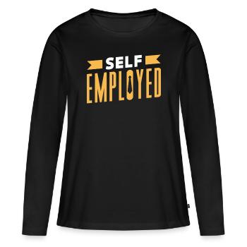 Self-employed Freelancer Freelancer - Women's Premium Organic Long Sleeve Shirt - black - Front - Julia (174cm)