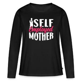Self-employed Mom Freelancer Self-employed - Women's Premium Organic Long Sleeve Shirt - black - Front - Julia (174cm)
