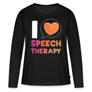 Speech Therapist Therapy Assistant - Frauen Premium Bio Langarmshirt - Schwarz - Vorne - Julia (174cm)