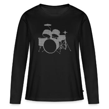 Percussion - Women's Premium Organic Long Sleeve Shirt - black - Front - Julia (174cm)