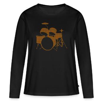 Percussion - Women's Premium Organic Long Sleeve Shirt - black - Front - Julia (174cm)