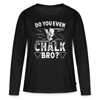 Snooker Do You Even Chalk Bro Billiards 8 Ball Pool - T-shirt manches longues Premium bio Femme - noir - Devant - Julia (174cm)