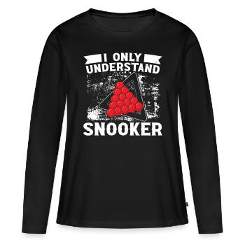 Les billards ne comprennent que le billard de billard de billard à 8 boules - T-shirt manches longues Premium bio Femme - noir - Devant - Julia (174cm)