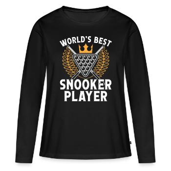 Billard Worlds Best Snooker Player 8 Ball Pool - T-shirt manches longues Premium bio Femme - noir - Devant - Julia (174cm)