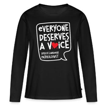 Speech Therapist Therapy Assistant - Frauen Premium Bio Langarmshirt - Schwarz - Vorne - Julia (174cm)