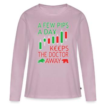 Forex Trader DayTrader Trading Forex Trading - Women's Premium Organic Long Sleeve Shirt - dusky pink - Front - Julia (174cm)