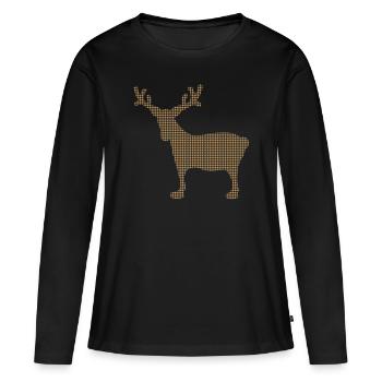 Élan - T-shirt manches longues Premium bio Femme - noir - Devant - Julia (174cm)