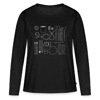 Keramik Werkzeuge Idee für Keramik Künstler Geschenke Clayp - Frauen Premium Bio Langarmshirt - Schwarz - Vorne - Julia (174cm)