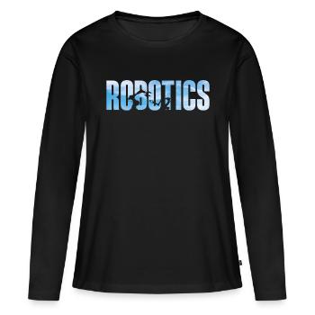 Robot Robotique Ingénieur Robotique Robotique - T-shirt manches longues Premium bio Femme - noir - Devant - Julia (174cm)