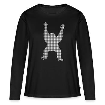 Orang-outan - T-shirt manches longues Premium bio Femme - noir - Devant - Julia (174cm)