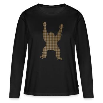 Orang-outan - T-shirt manches longues Premium bio Femme - noir - Devant - Julia (174cm)