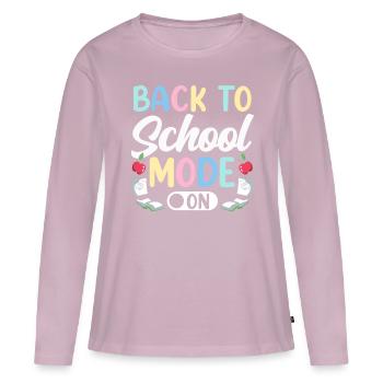 Mode retour à l’école Un enseignant de retour à l’école - T-shirt manches longues Premium bio Femme - rose poudré - Devant - Julia (174cm)