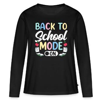 Back to School Mode A School Teacher Back to School - Women's Premium Organic Long Sleeve Shirt - black - Front - Julia (174cm)