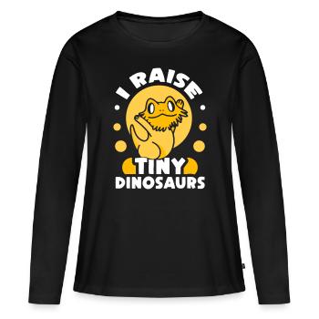 J’élève de minuscules dinosaures sur Bearded Dragon - T-shirt manches longues Premium bio Femme - noir - Devant - Julia (174cm)
