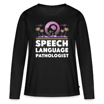 Speech Therapist Therapy Assistant - Frauen Premium Bio Langarmshirt - Schwarz - Vorne - Julia (174cm)