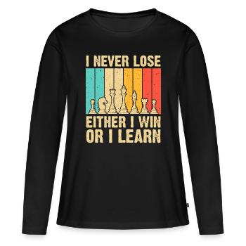Cool Chess Lover Art Pour Hommes Femmes Kid Nouveauté Che - T-shirt manches longues Premium bio Femme - noir - Devant - Julia (174cm)