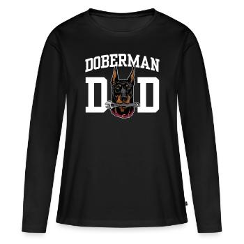 Doberman Papa Doberman Doberman Chiens - T-shirt manches longues Premium bio Femme - noir - Devant - Julia (174cm)