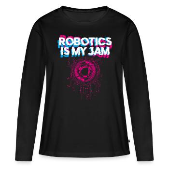Robot Robotique Ingénieur Robotique Robotique - T-shirt manches longues Premium bio Femme - noir - Devant - Julia (174cm)