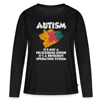 Autism, It's A Different Operating System 3 - Women's Premium Organic Long Sleeve Shirt - black - Front - Julia (174cm)