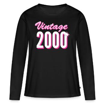 2000 Vintage Year Vintage Gift Idea Retro - Women's Premium Organic Long Sleeve Shirt - black - Front - Julia (174cm)